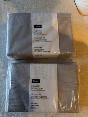 Casper Hyperlite Cooling Sheet Set + Duvet Cover Queen NEW